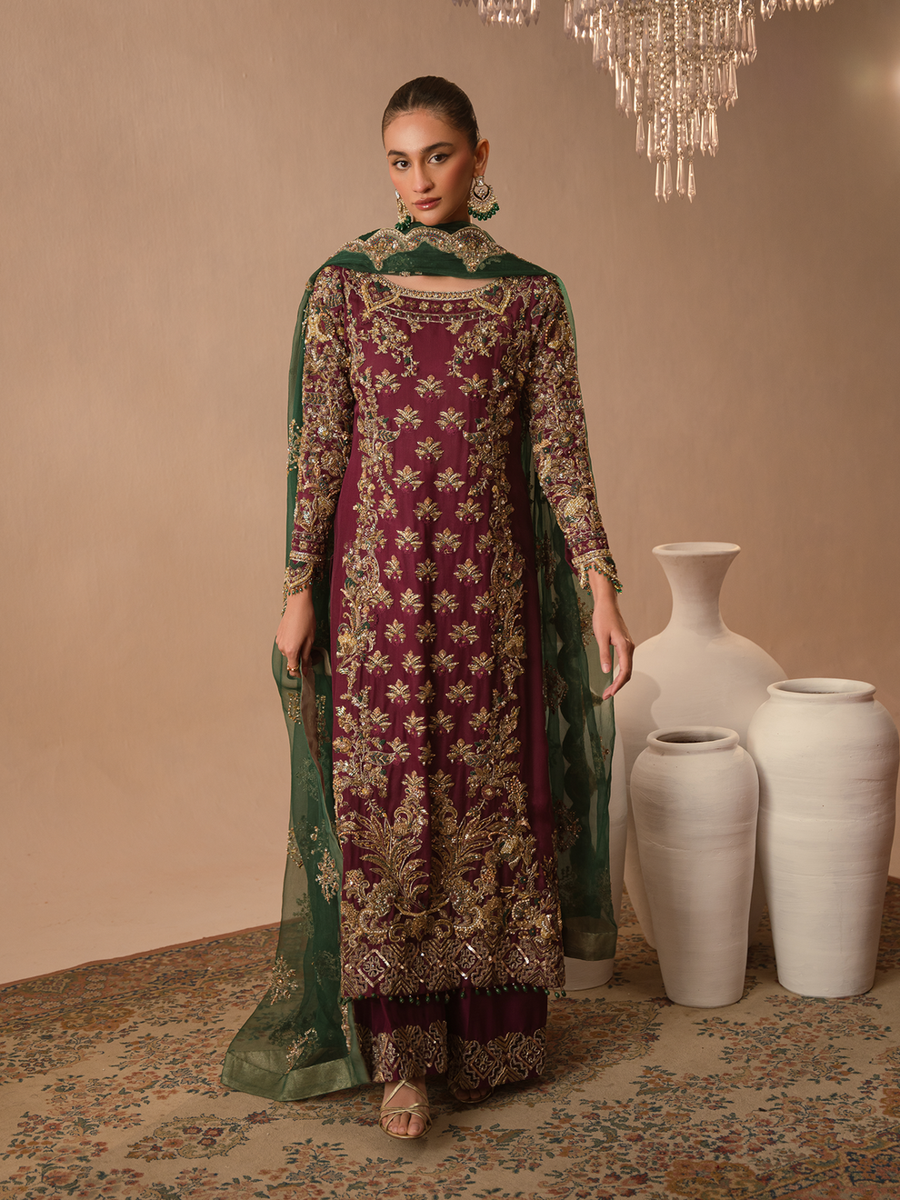 Abeera Usman Burgundy Dusk Ayla's Atelier